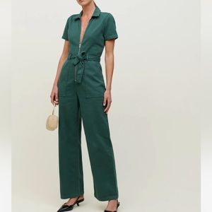 Reformation Cassidy denim jumpsuit